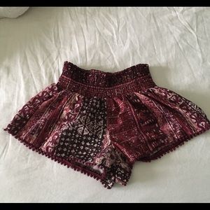 Aztec patterned shorts